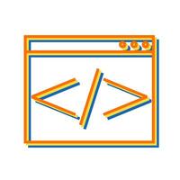 icono de vector de codificación html