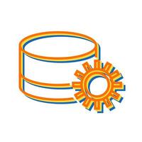 Database Setting Vector Icon