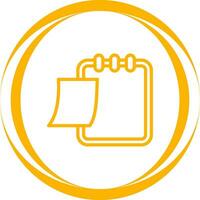Writing pad with sticky no Vector Icon
