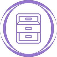 Filing cabinet with open door Vector Icon