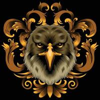 Cat hawk illustration vector