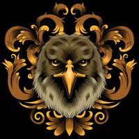 Cat hawk illustration vector