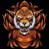 Tiger head vector illustration