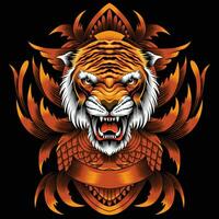 Tiger head vector illustration