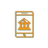 Mobile Banking Vector Icon