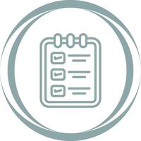 Memo pad with checklist Vector Icon