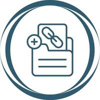 Document Insert Link Vector Icon