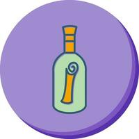 Scroll in Bottle Vector Icon