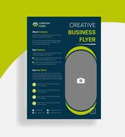 Creative business flyer template layout design in bright color. vector