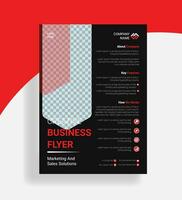 Creative business flyer template layout design in bright color. vector