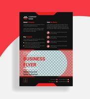 Creative business flyer template layout design in bright color. vector