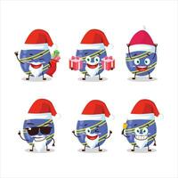 Santa Claus emoticons with blue easter egg cartoon character vector