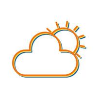 Sun Cloud Vector Icon