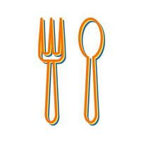 Spoon and Fork Vector Icon