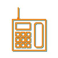 icono de vector de teléfono fijo inalámbrico