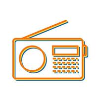 icono de vector de conjunto de radio