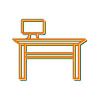 Office Desk Vector Icon