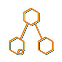icono de vector de estructura química