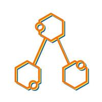 icono de vector de estructura química