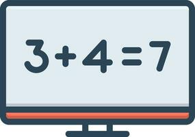 color icon for sum vector