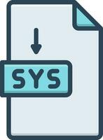 color icon for sys vector