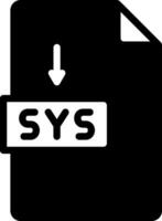 solid icon for sys vector