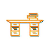 Studying Desk Vector Icon