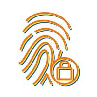 Fingerprint Lock Vector Icon