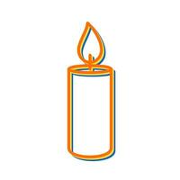 Lit Candle Vector Icon