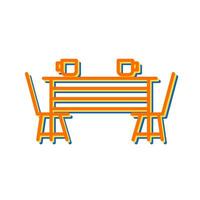 icono de vector de mesa de comedor