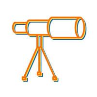 Telescope on Stand Vector Icon