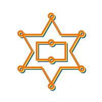 Sherrif Badge Vector Icon