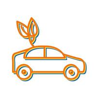 icono de vector de coche ecológico