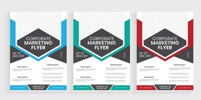 Company business marketing print a4 flier and leaflet brochure design vector