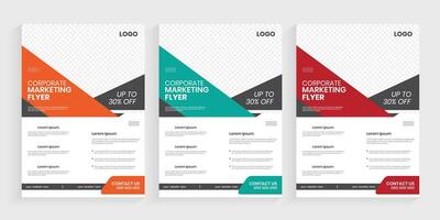 Company business marketing print a4 flier and leaflet brochure design vector