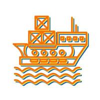 Delivery via Shipping Vector Icon