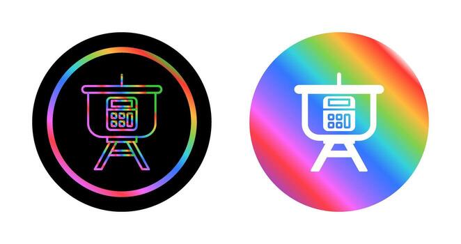 icono de vector de presentación de cálculo