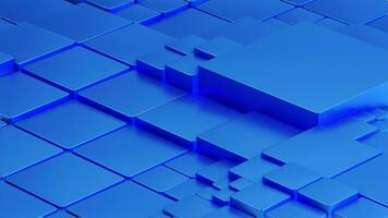 Cube geometric background , wave animation , blue coloured, simplify minimal, 4k resolution video