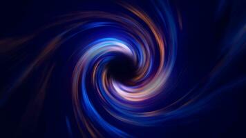 Seamless 3d animated background movement in an abstract futuristic neon tunnel, moving forward inside infinite hole,  warp, twist, magician, blue orange spectrum, 4k, 60fps. video