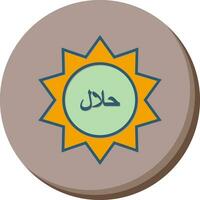 Halal Sticker Vector Icon