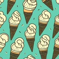 ice cream on blue background photo