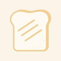 Free kawaii cute a slice of bread toast vector art illustration