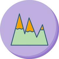 Ice Top Mountain Vector Icon