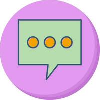 Single Message Bubble Vector Icon