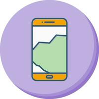 Broken Cell Phone Vector Icon