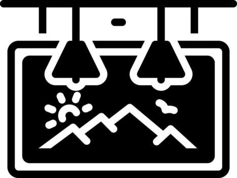 solid icon for exhibit vector