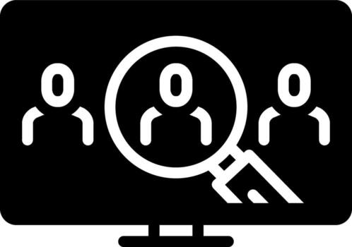 solid icon for identifies vector