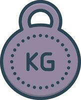 color icon for kg vector