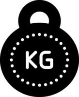 sólido icono para kg vector