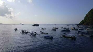 barcos e oceano zangão tiro video